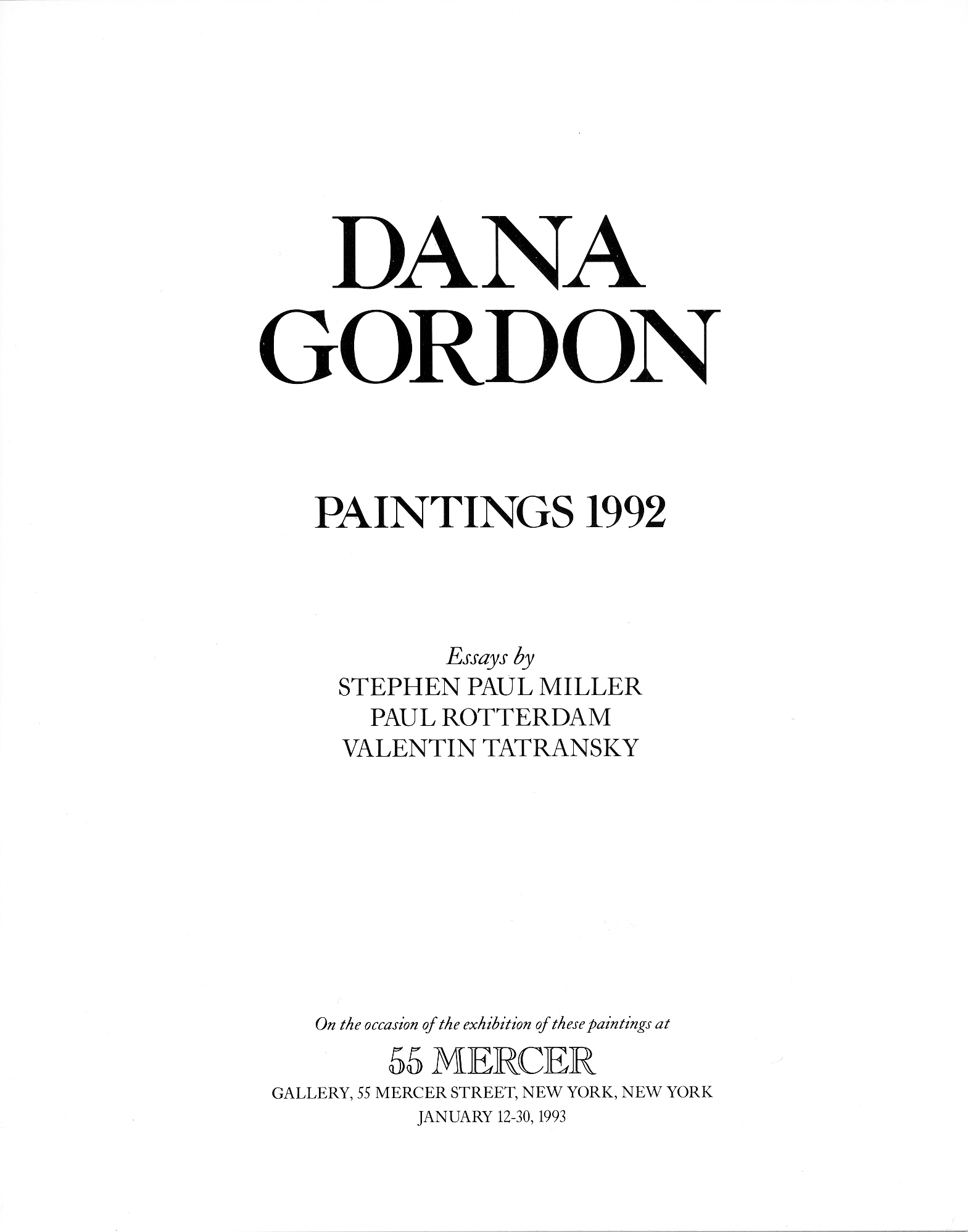 1992 catalog title page